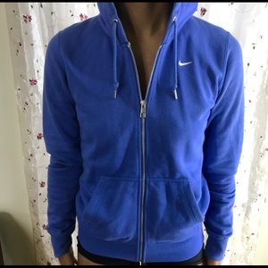 Nike baby blue sweater with hood